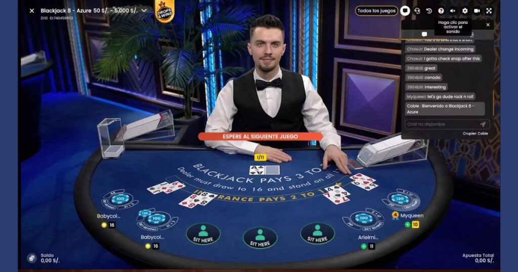 casino en vivo interaccion social